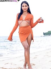 Ladyboy Toey Is Here And She Is Ready To Get Naughty Tease You With Her Sexy Body, Natural Tits And Nice Looking Cock!